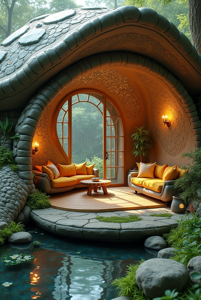 House Interior in a Turtle Shell