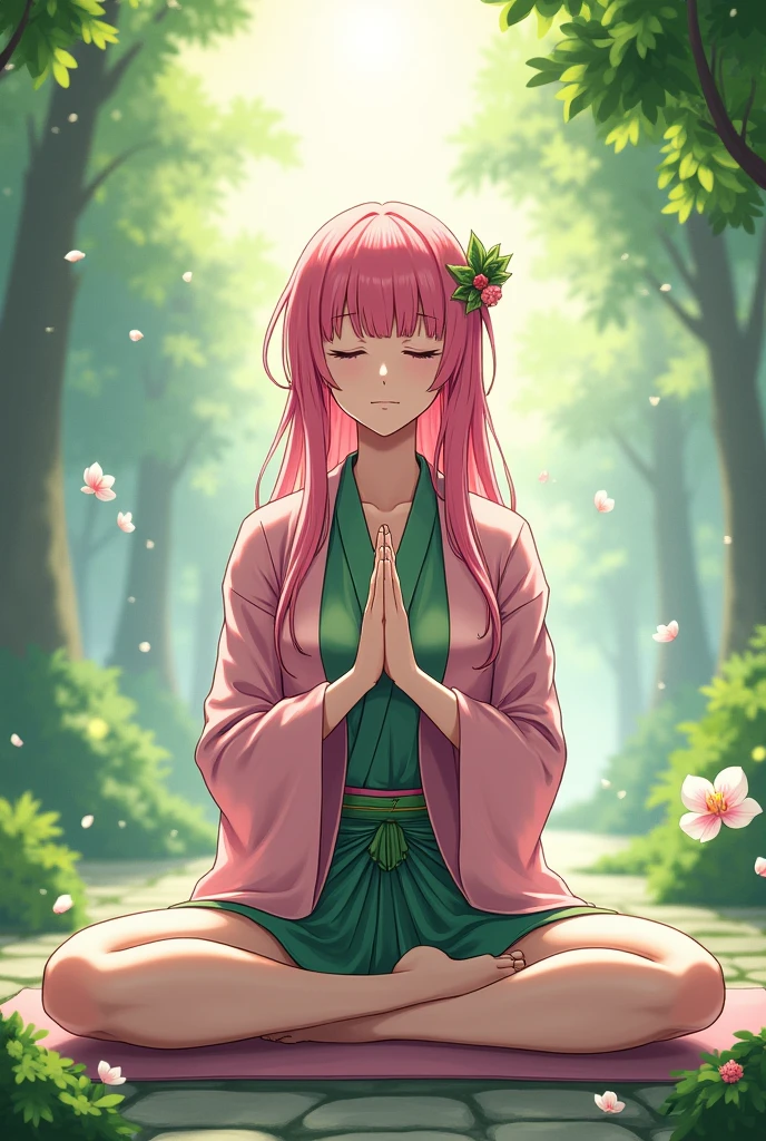 Mitsuri doing yoga