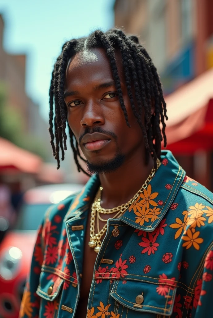 Travis Scott Selfie outside