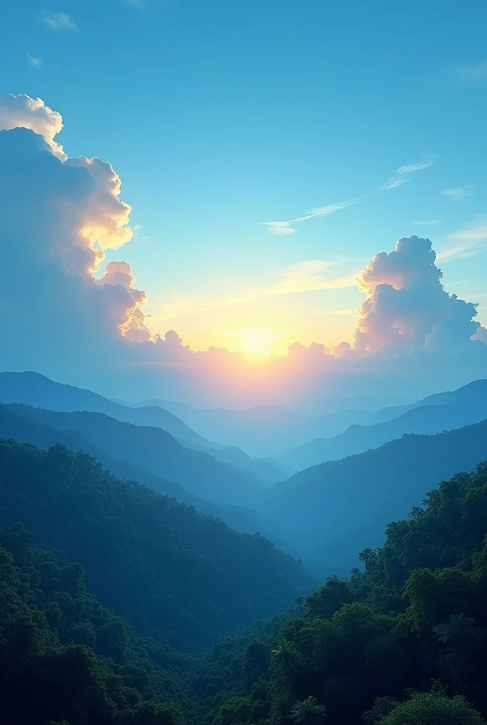Beautiful blue sunrise Brazil