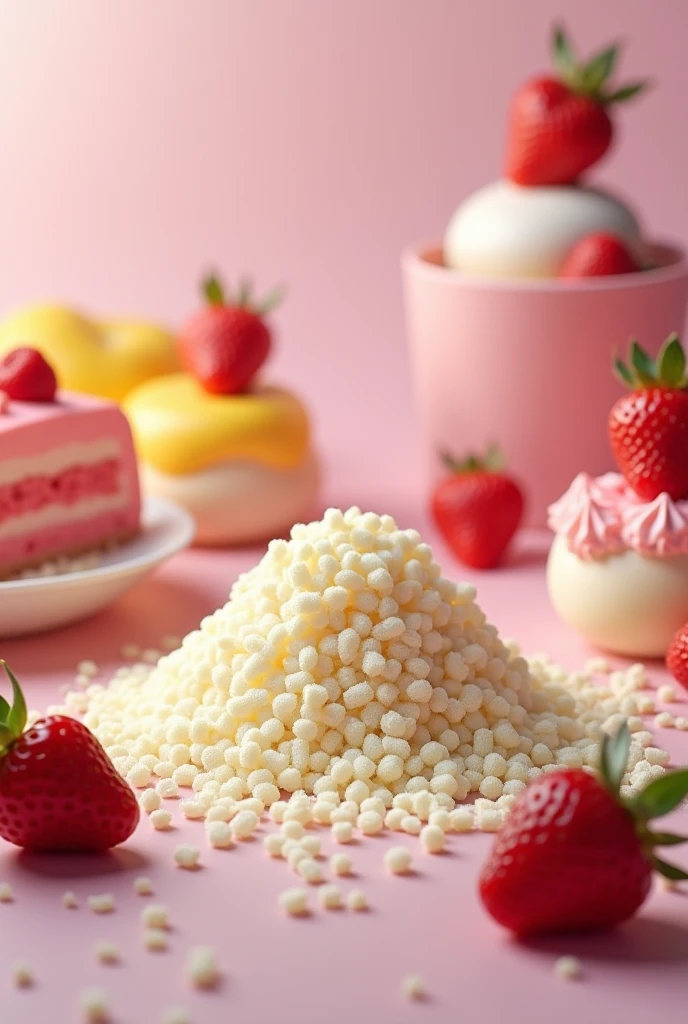 Hdpe plastic granual image with dessert background 