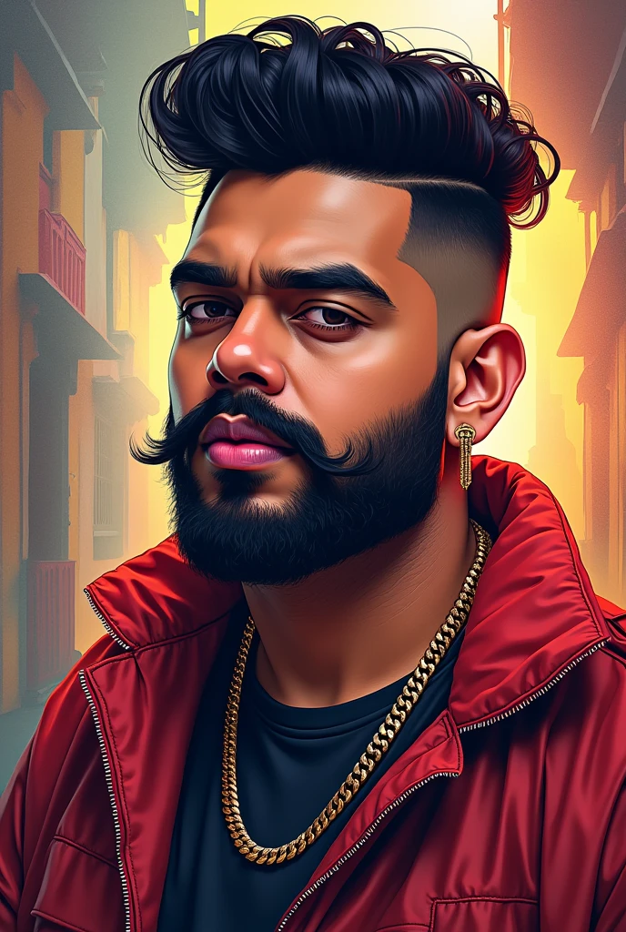 Badshah Indian rapper carricature accurate