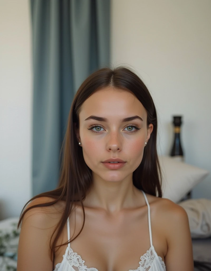 score_9, score_8_up, score_7_up, score_6_up, score_5_up, score_4_up, realistic style, photo, photorealistic, high detail, (sharp), BRAKE, Lana Rhoades , rare angle selfie, depth of field, bokeh, (plain gray background)