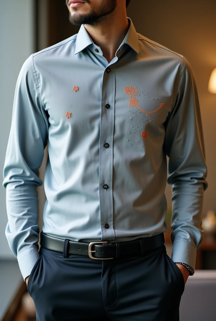 Suppose you are a fashion design expert and you were asked to make a formal executive men&#39;s shirt with a Pokémon theme., done you can use the tones of the elements, buttons to make a design with that theme should be formal not too colorful or with so many prints give me more ideas in color tones 