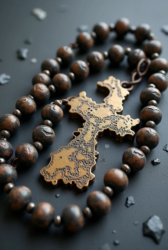 Men&#39;s rosary in the shape of a map
