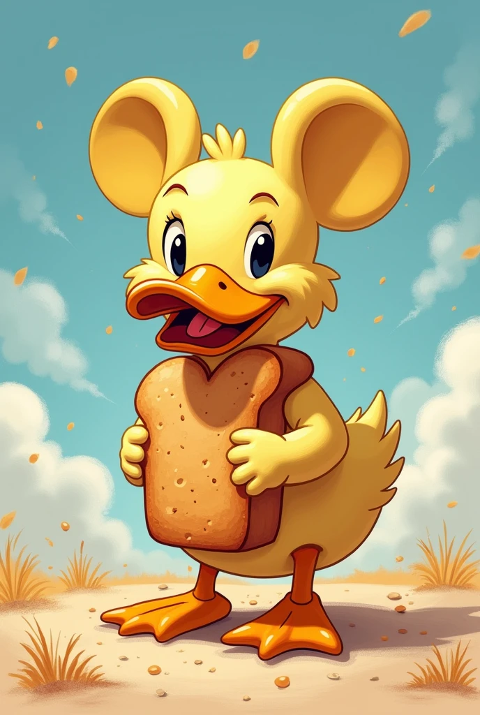 Now make a priceless duck drawing of Mikey Mouse Donald Bread
