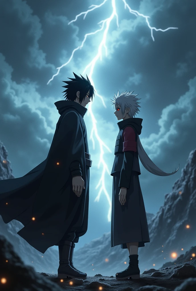Sasuke Uchiha and Mitsuki from Boruto