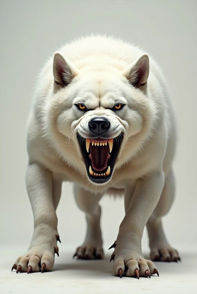 White dog aggressive