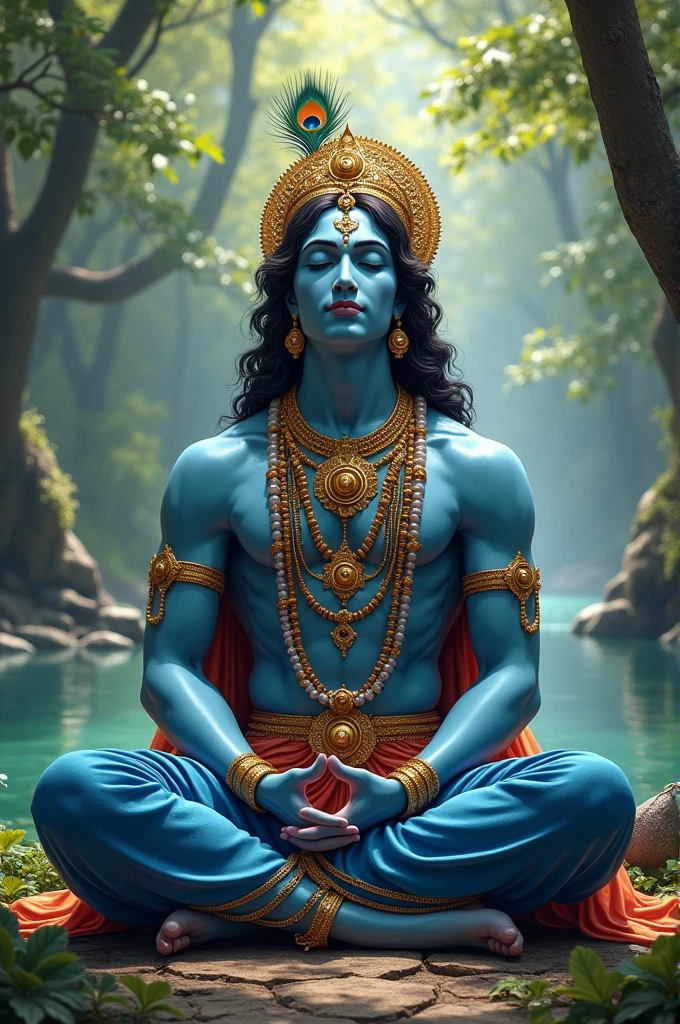 Create a lord krishna is madietion
