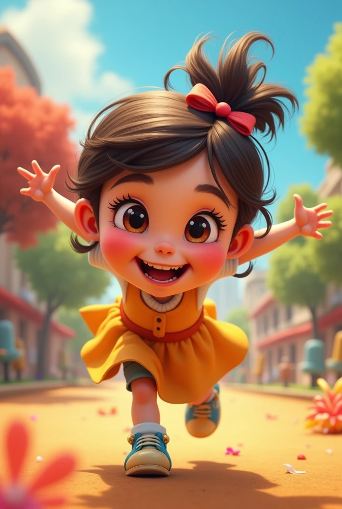 A lively girl