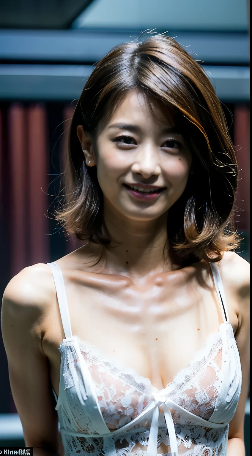 (Lace Lingerie Big Tits: 1.3), A slightly smiling face, (Glamorous Hair), (Purple underwear), Woman bound in chains, Lesbians all over, ((Please put your arms behind your back)), Tied up with a collar, ((Highest quality, 8k, masterpiece: 1.3)), Clear focus: 1.2, Beautiful woman with perfect figure: 1.4, Slim Abs: 1.2, ((Layered Cut, Greater than: 1.4, Tortoiseshell binding)), (rain, High rise office), get wet: 1.5, Highly detailed face and skin texture, Detailed eyes, photograph, Soft breasts and white skin