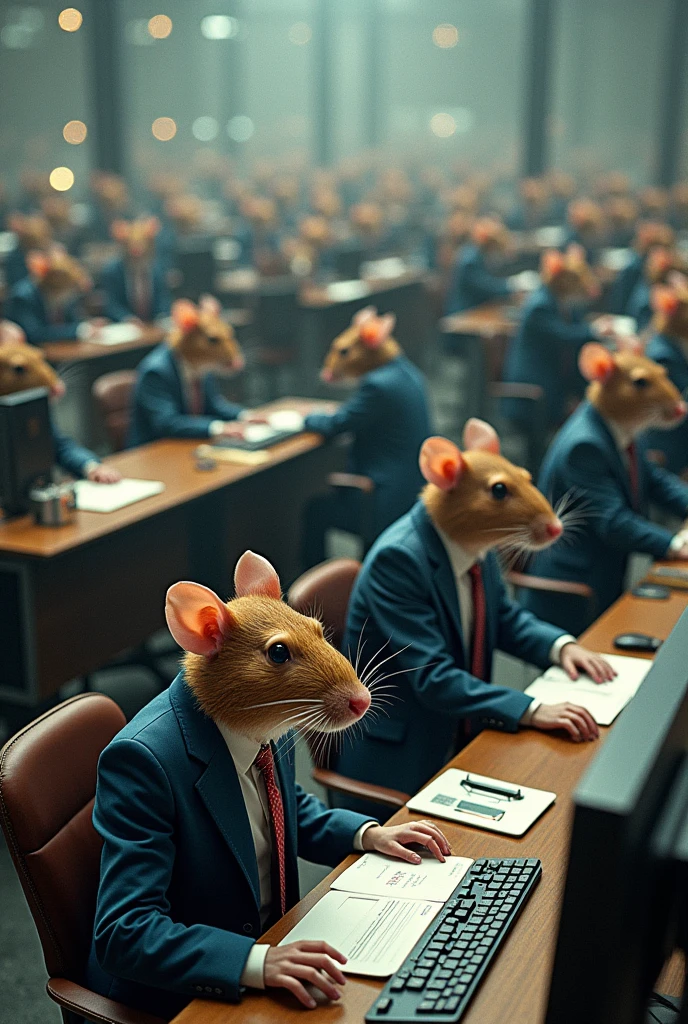 100 rats suits and using a many computers in company