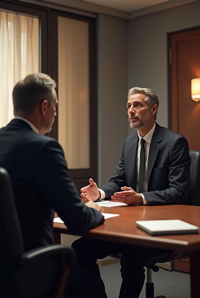 for background people in suits style lawyers talking in meeting, in a meeting room