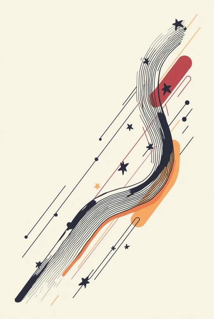 Please make a things that combination of vertical, horizontal, diagonal, curve, wavy, spiral, broken line not more on line because it free hand