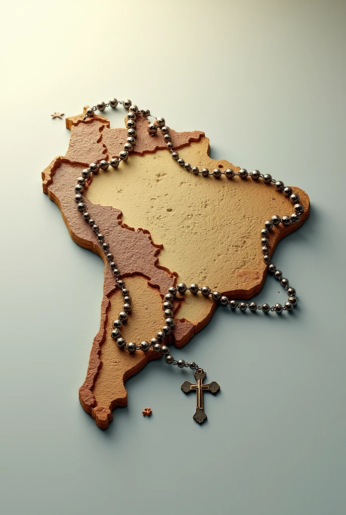 Map of Paraná with the rosary around it
