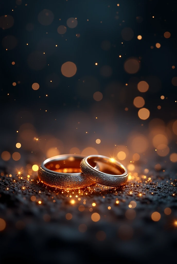 (bookcover) black background, sparkles, couple wedding ring
