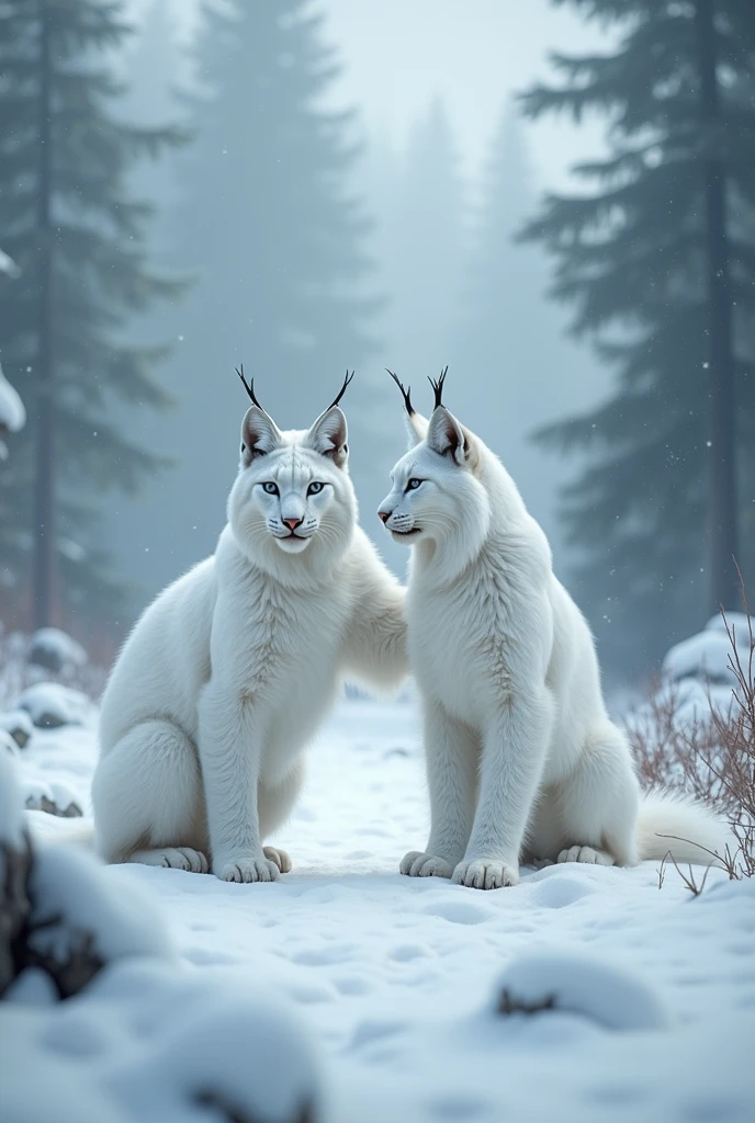 White lynxes