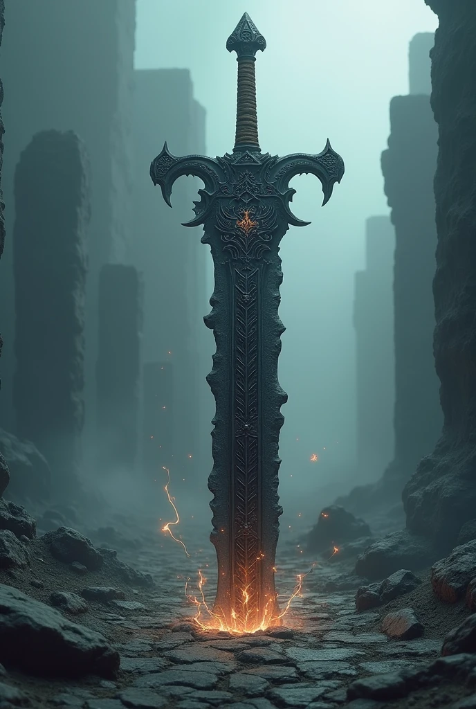 Create an image of a cursed heavy sword