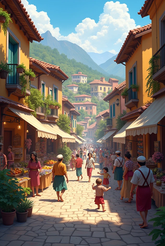 a town with people
