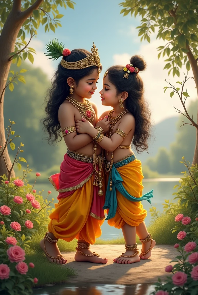 Child radha krishna image 