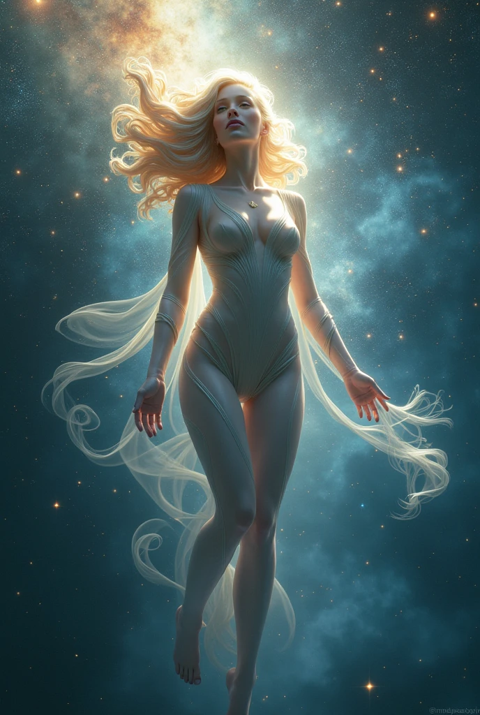 (masterpiece,Distinguished Quality,Mirror-like,Cinematic Experience,insanely detailed,absurdres),8k,wallpaper,(Ray Tracing),Physically Based Rendering,Ultra-fine painting,Narrow your focus,BREAK(1 female),(Astral Body:2.0),(Beautiful Face),(Beautiful Eyes),(Perfect Eyes:1.6),(Glowing Skin:1.2),(Random Hairstyles),(Random hair color)BREAK,(Ultra high leg bodysuit:2.0),(Big Breasts),(Sexy thighs),(Functional),(Voluptuous),(front:2.0),(whole body:2.0),(look at me),(Detailed hands:2.0),(Beautiful female hands:2.0),(Portrait of the Goddess,Cosmic aura,universe space,Iridescent particles,Diffuse reflection of light),(She is floating leisurely in the universe space.:2.0)