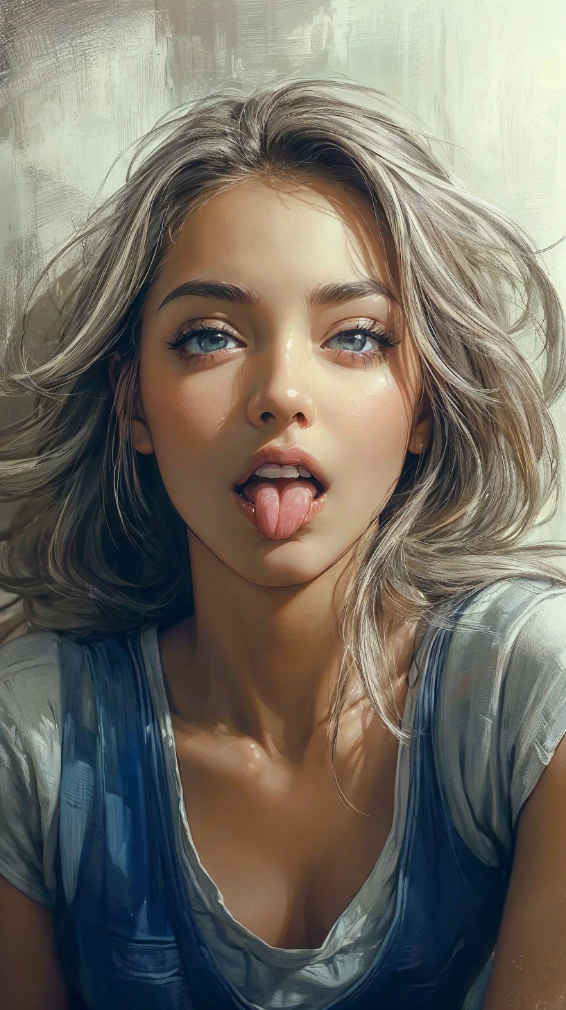 pov, a woman is sucking a huge penis, trending on artstation, colorized anime art, (art by Carne Griffiths, Frank Frazetta, by Ed Emshwiller:1)