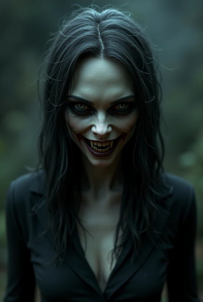 a creepy vampire woman,3d render
