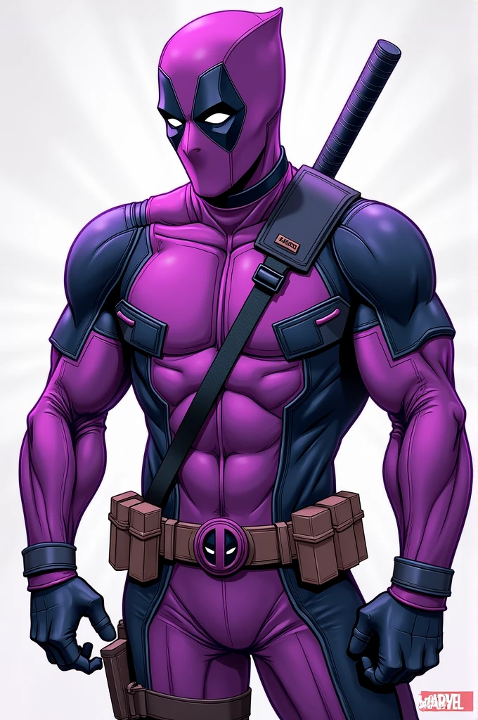 Purple Deadpool with backpack
