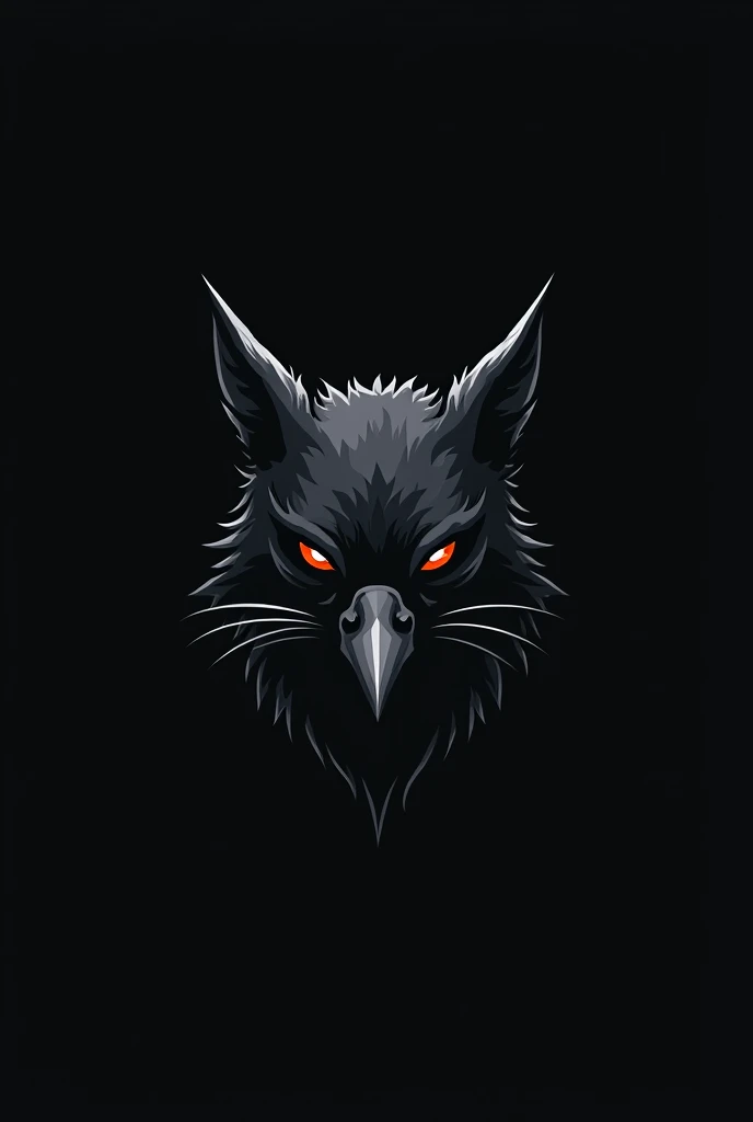 Generate a gothic style logo for a tattoo studio with the name David's Tattoo. You can use the head of a cat or a crow as simple as possible.