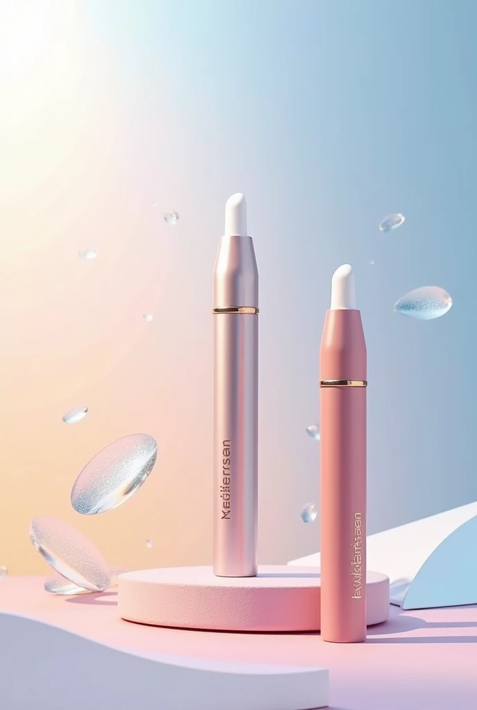 Can you create me an image to use as a background for a banner where flavored pens will be advertised? Please make it something eye-catching. But not too saturated with colors, please. Please make it less animated than the one you just created.