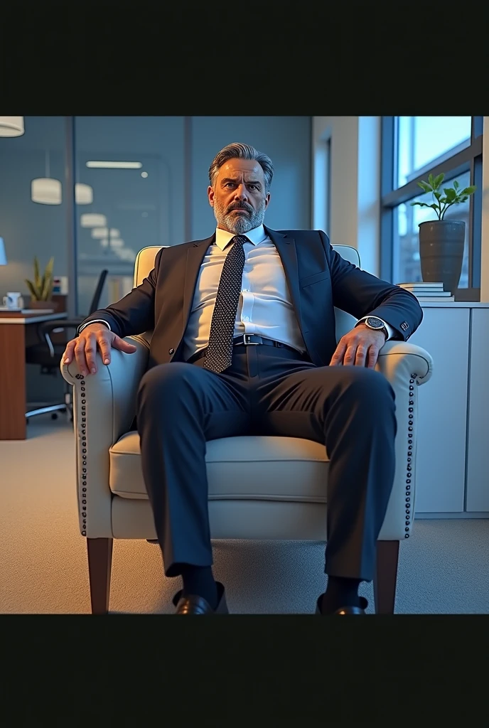 3,daddy, formal trousers men sit down,k hd,in the office,muscle, gay ,grey hair, stubble bearded, caucasian face,masculine,strong man,the boss is,handsome,sex,lecherous dad,look straight ahead,father drove his son to school,Dad is erection, semen, ejeculated, photo realistic exhausted, tired, horny for sex, lying in bed