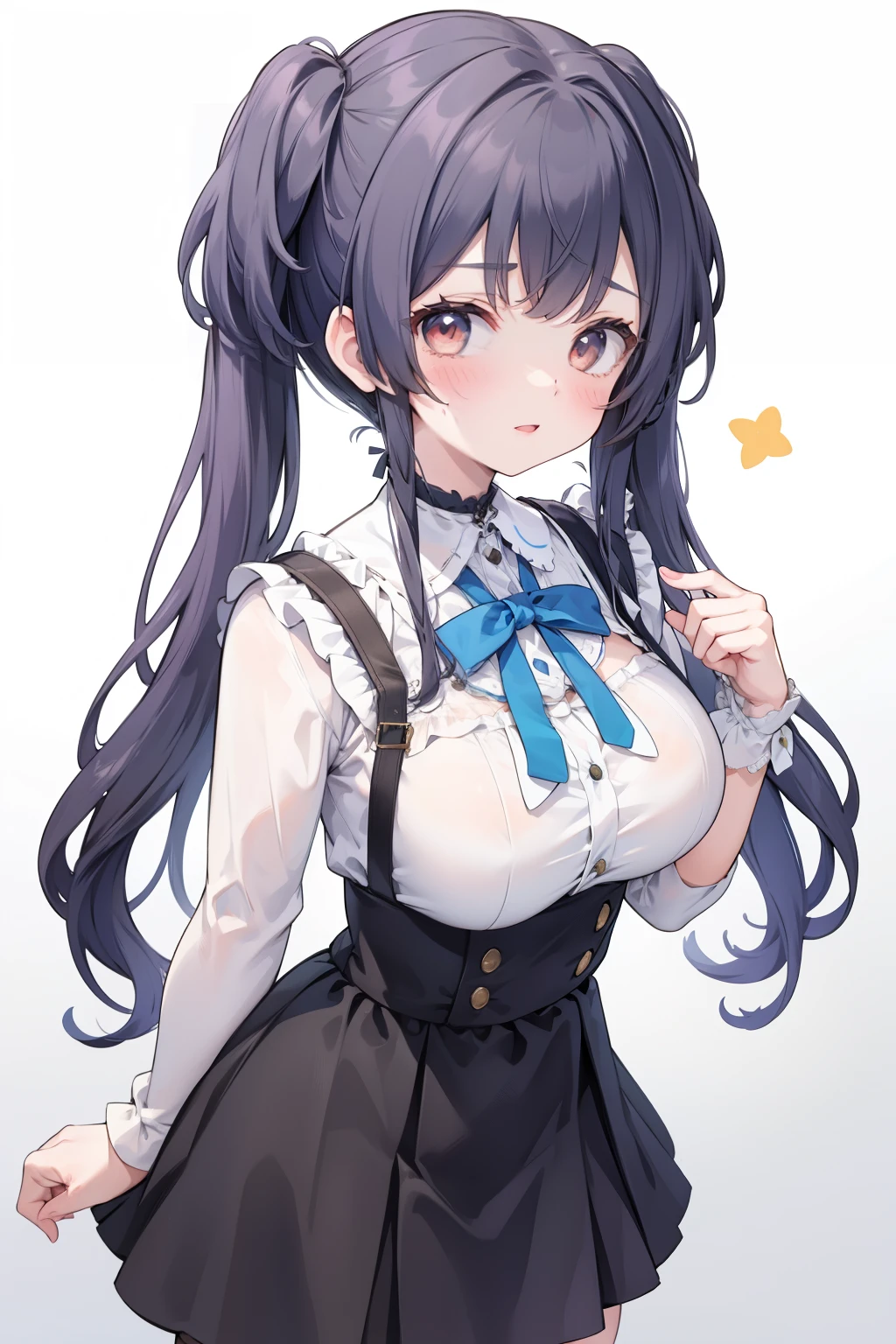 Girl, Big breasts, Tucked up, Skirt, Twin tails １４Age: Strong-willed woman