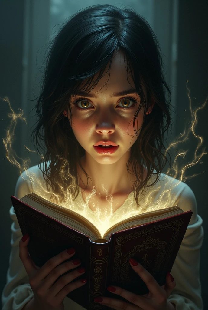 The book turns evil and possesses her