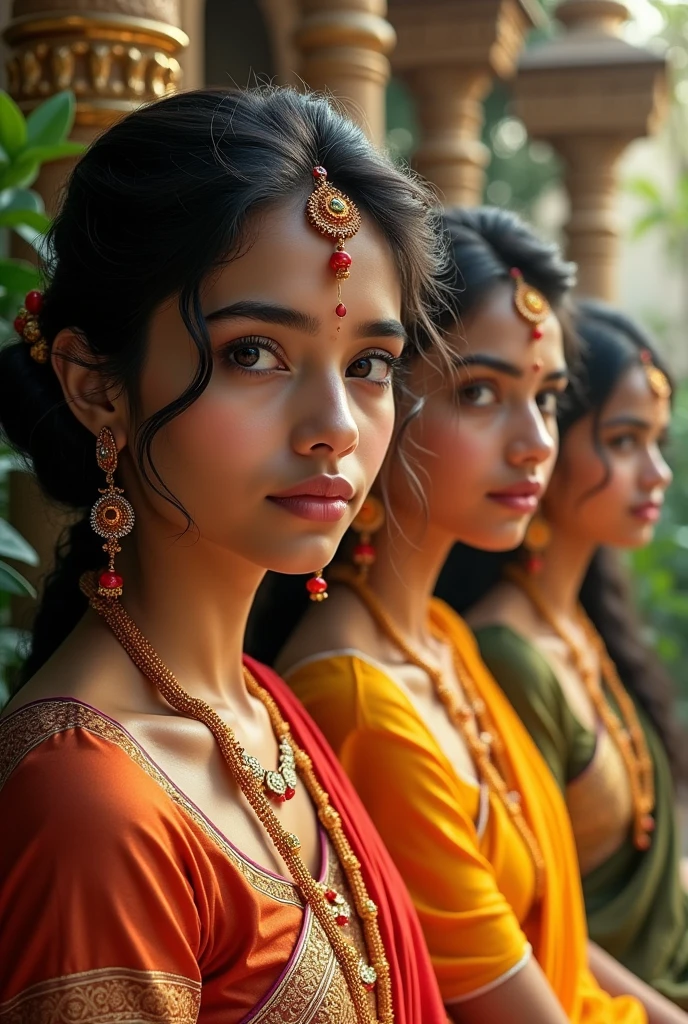 beautiful Indian girls with hindu culture