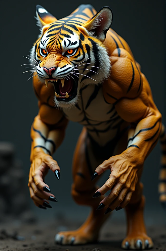 I want you to make a humanoid mutant with the appearance of a tiger