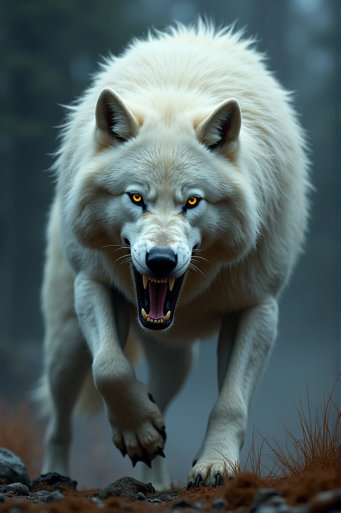 White wolf aggressive 
