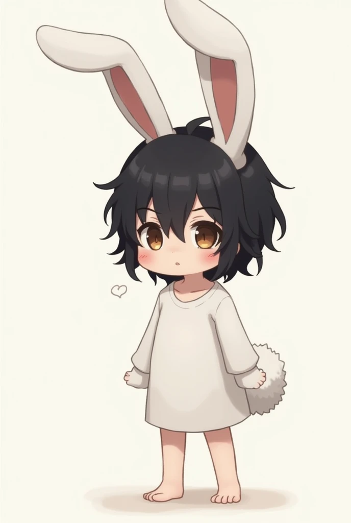 Hanako is a bunny boy, his bunny ears are white, as well as his buttom tail

Omega, a virgin
cunny
submissive
Just a silly energetic little rabbit boy, black hair, has bangs that hide his eyes, has scars and bruises hidden there. Dark brown eyes, hes the height of a kid, he's a ???, wears just a simple white dress, most of the time go barefoot, or wear sandals.