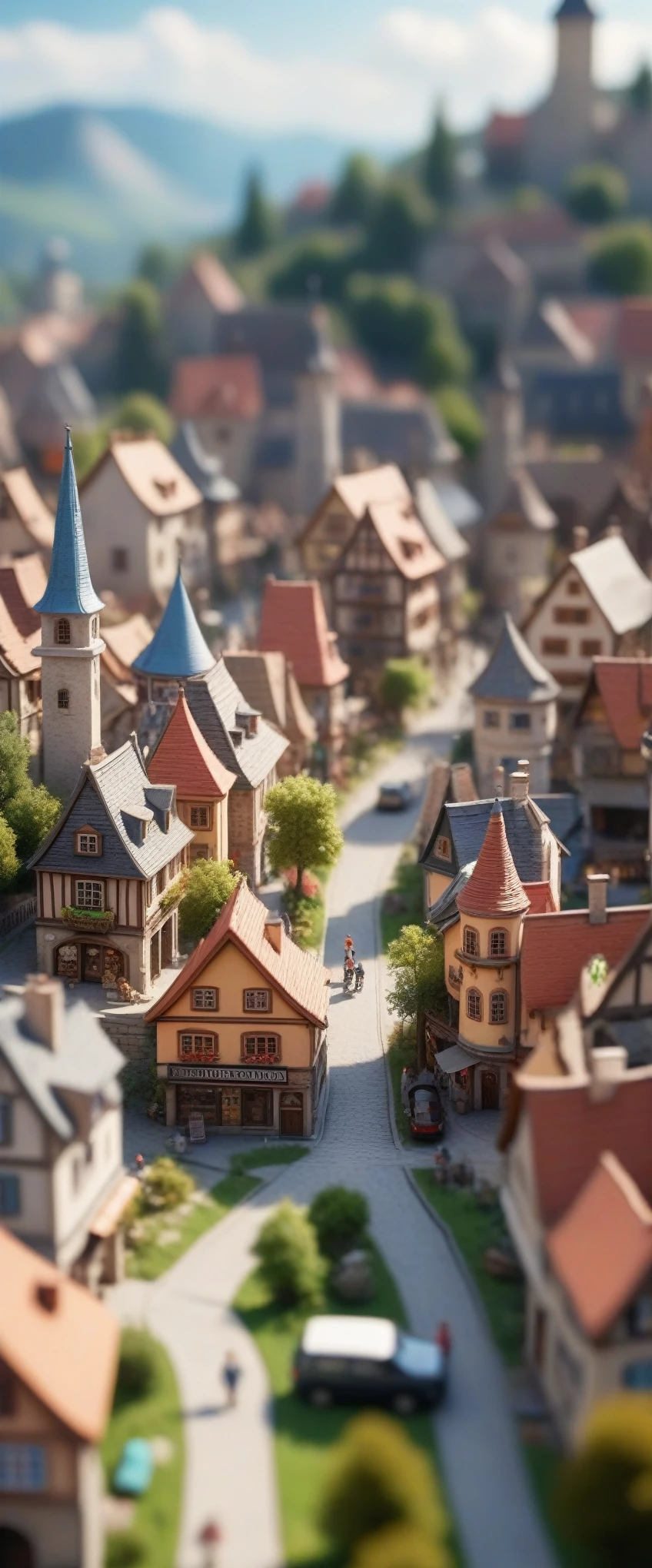Tilt Shift Photo,This photo shows a cityscape.,
Tilt Shift Photo of A fairy-tale town,Extremely detailed,Unreal Engine,Octane Rendering,Natural light,Halo effects,8k,wallpaper,
Photos taken with a Canon EOS 90D and a Canon EF-S 18-135mm f-3.5-5.6 IS USM,