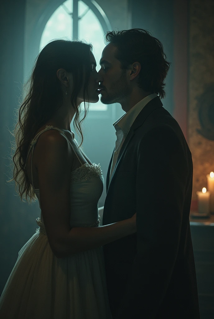 The book tells her to kiss a man ( the spirit can possess several people through a kiss)
