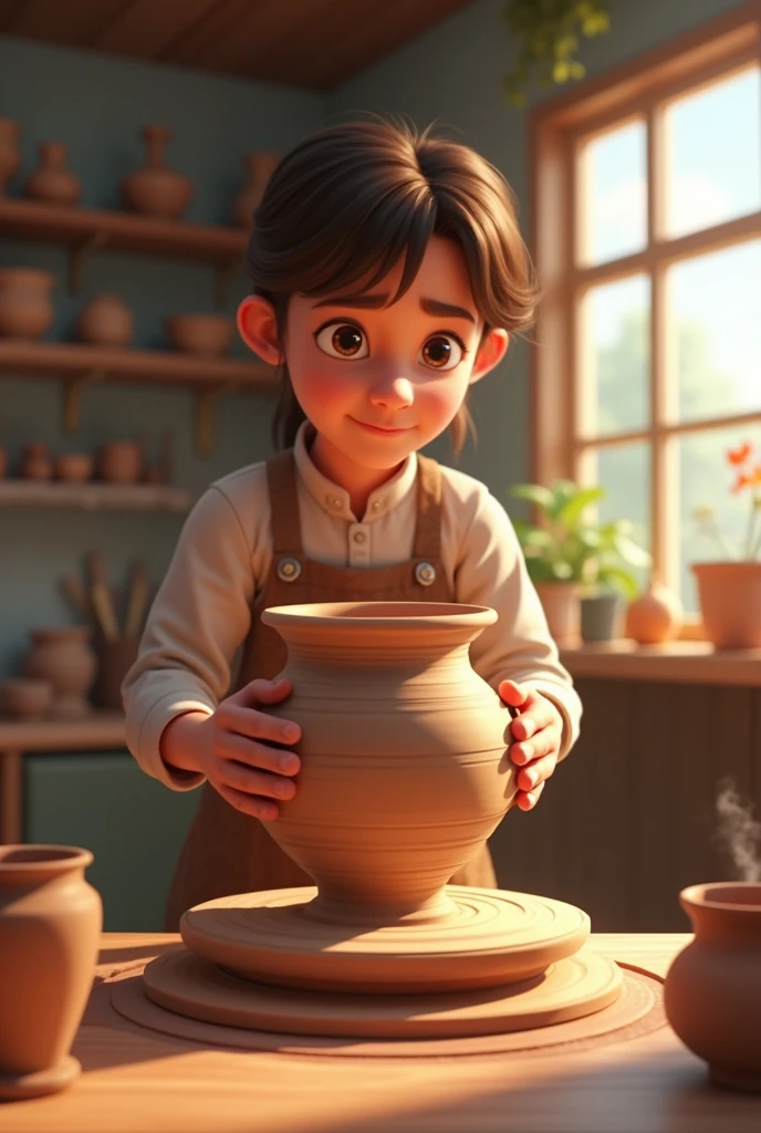pot maker in animation for YouTube video