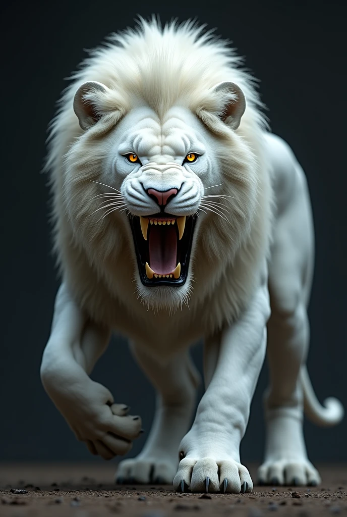 White lion aggressive