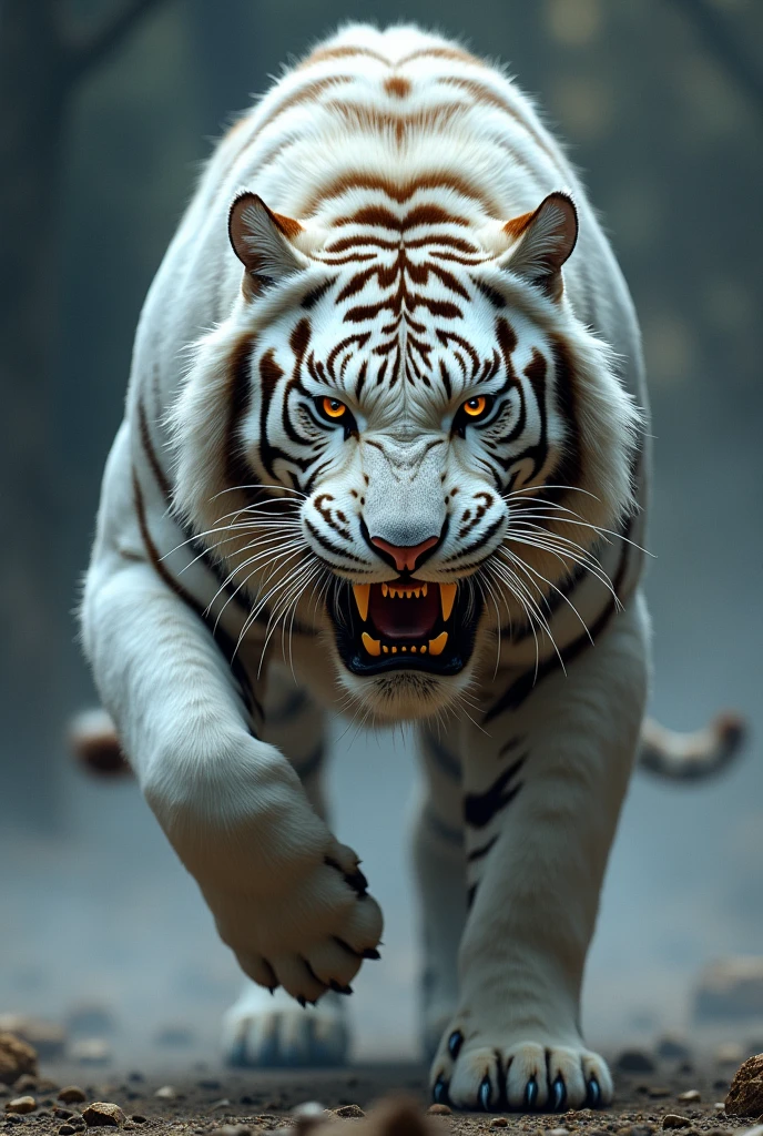 White tiger aggressive