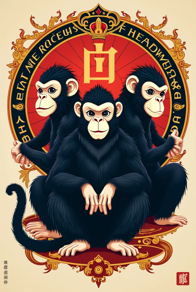 Created a rich and imposing three monkey rule logo