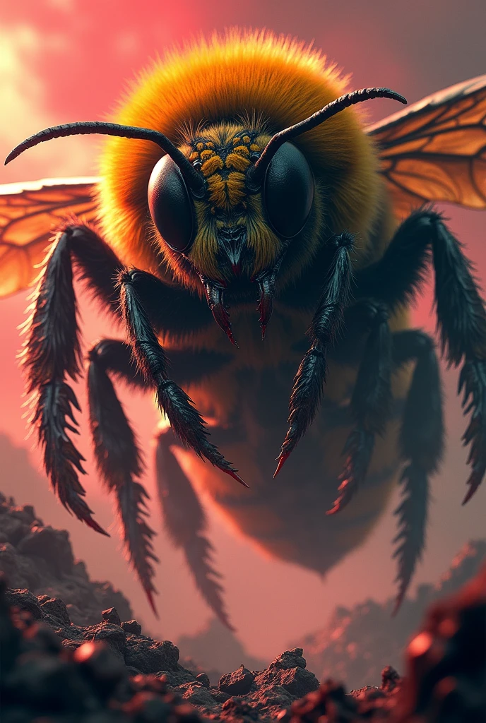 Scary very big bee