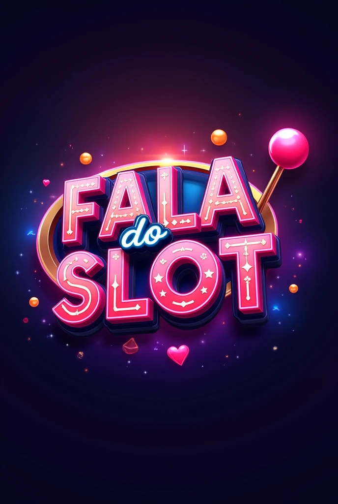 Create a casino-themed YouTube channel logo with the name Fala Do Slot!