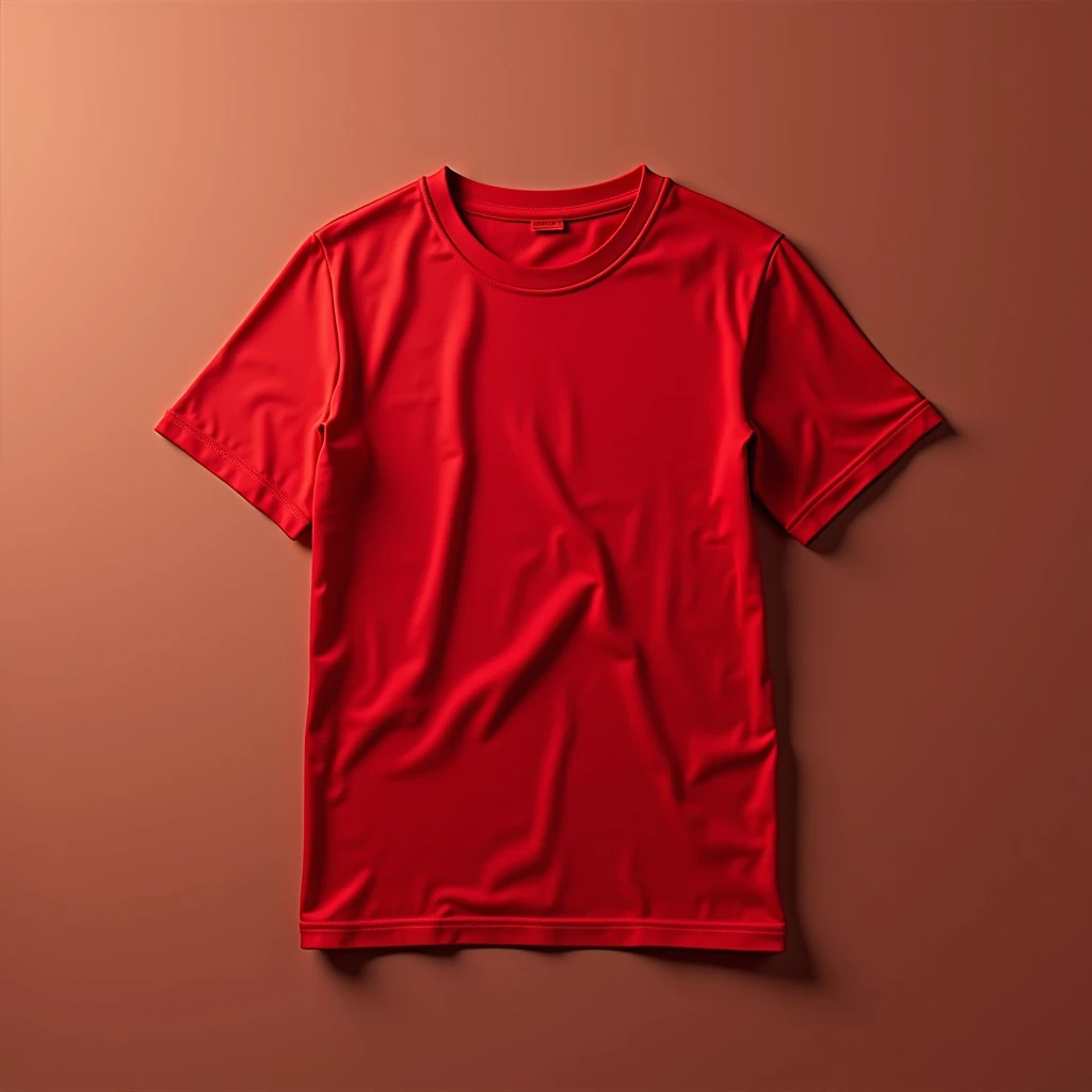 a red t-shirt mockup, flat lay, fall season, minimal, autumn background, studio lighting, (best quality,4k,8k,highres,masterpiece:1.2),ultra-detailed,(realistic,photorealistic,photo-realistic:1.37),extremely detailed