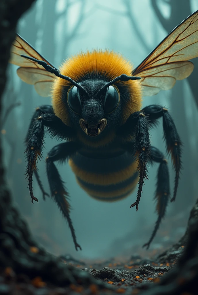 Cold Scary very big bee