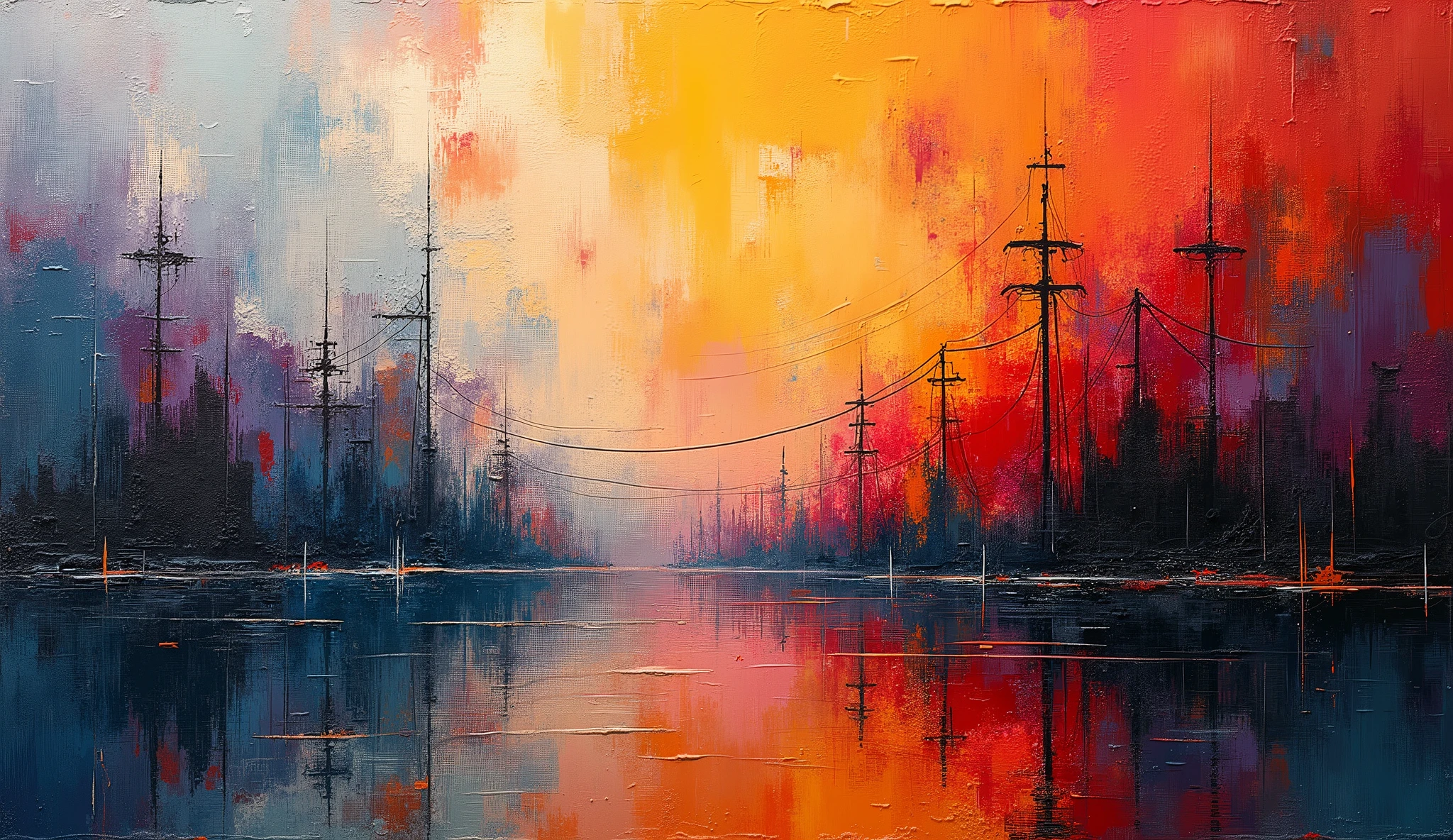 design a banner as an oil painting abstract art that should be artistic , extraordinary, 8k render , trending on art station