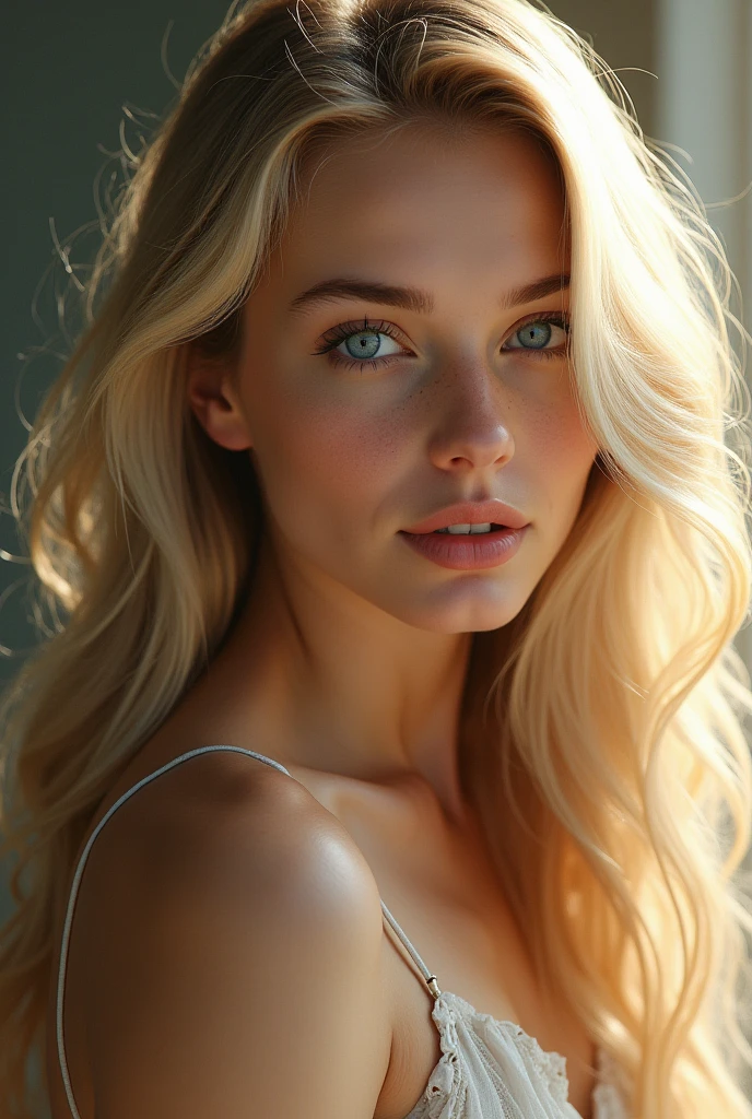 Generate a beautiful blonde 