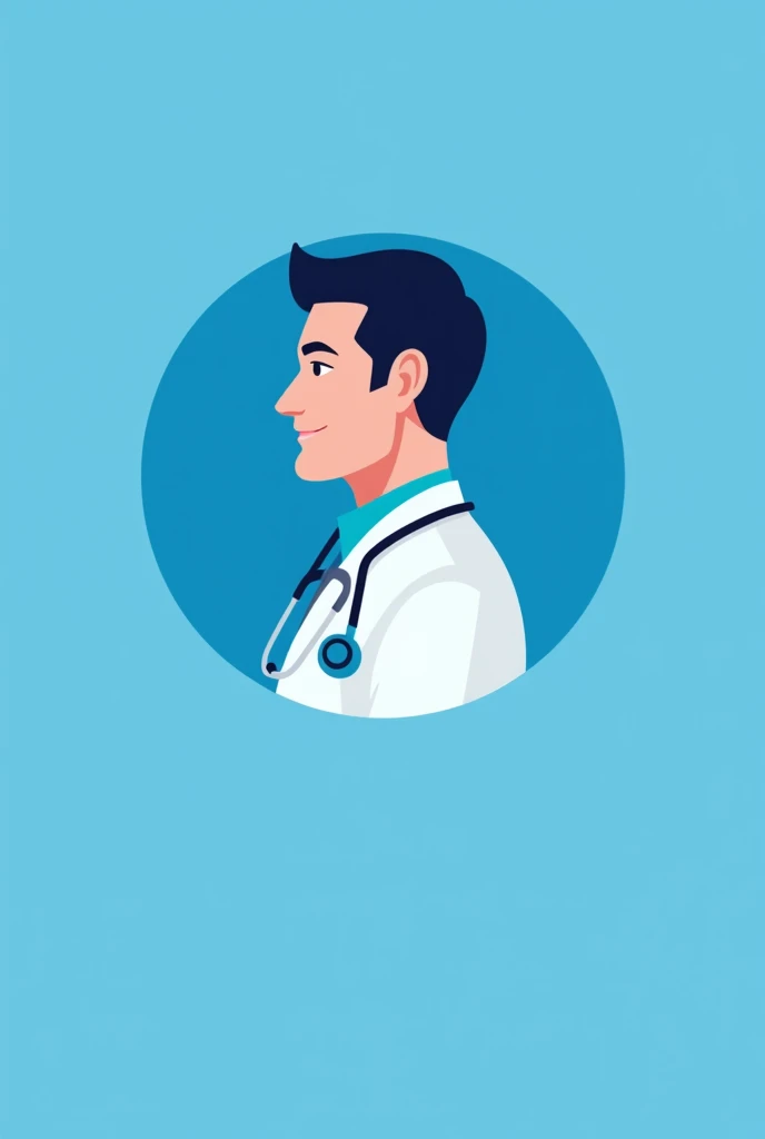 Make a logo design type, male nurse ,profile pic , blue background